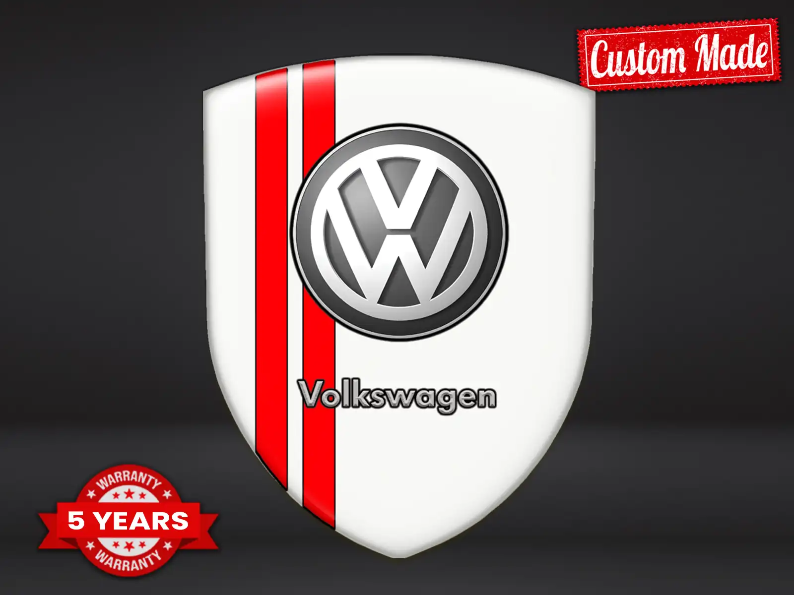 VW Car Silicone Emblems Professional Customizable Sturdy